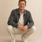 London Zip-Up Jacket — Gray, studio product shot