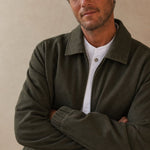 London Zip-Up Jacket — Forest, studio product shot