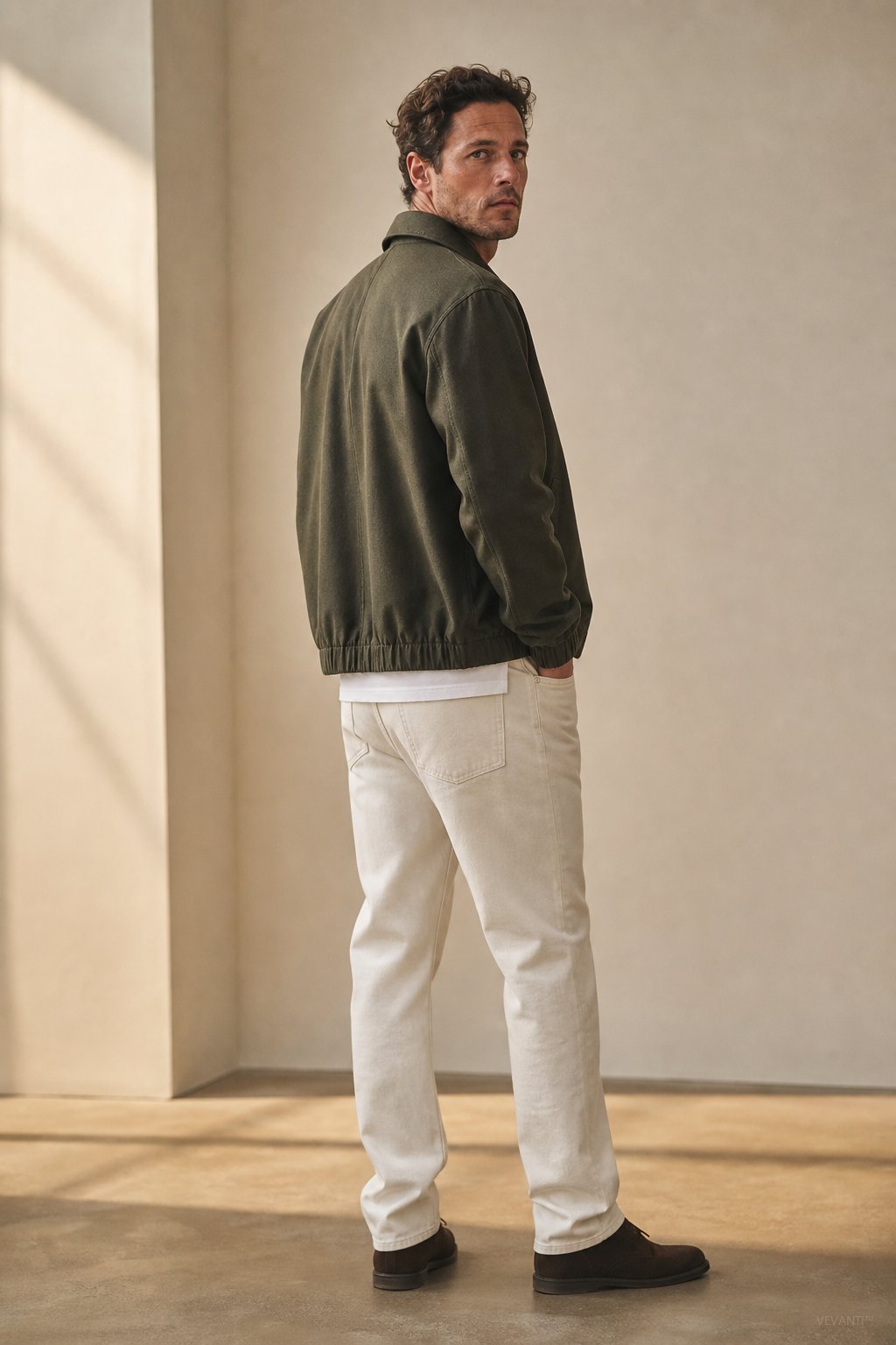 London Zip-Up Jacket — Forest, studio product shot