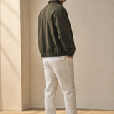 London Zip-Up Jacket — Forest, studio product shot
