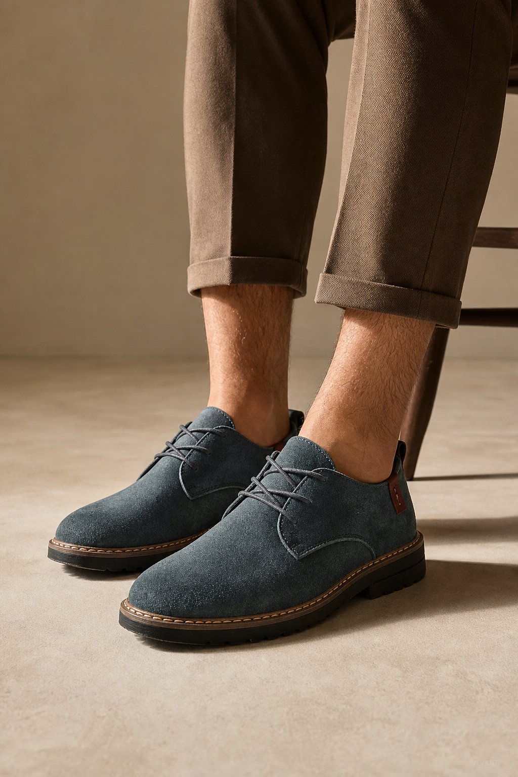 Milan Men's Leather Oxfords — Gray, banana_republic product shot
