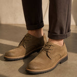 Milan Men's Leather Oxfords — Khaki, banana_republic product shot