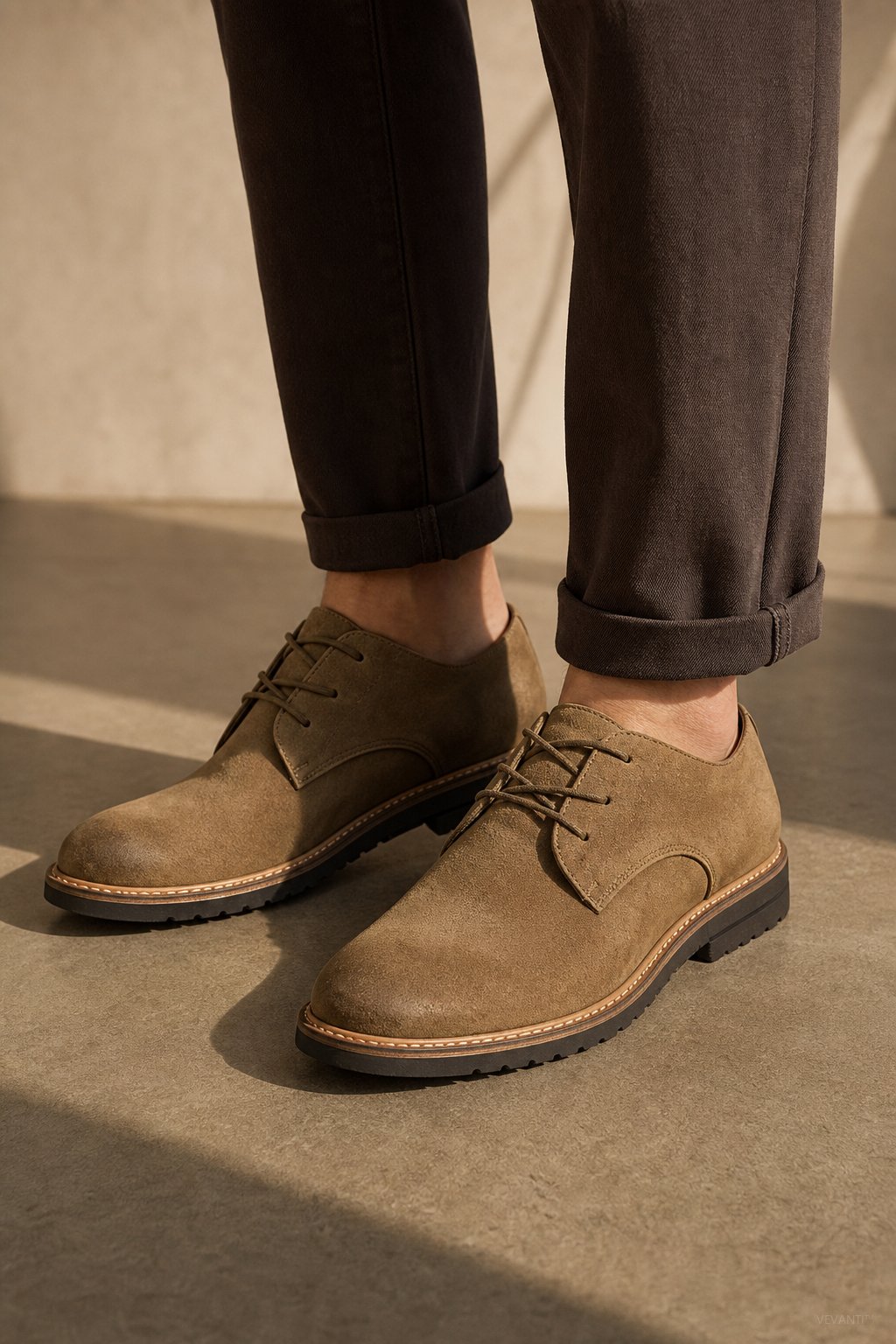 Milan Men's Leather Oxfords — Khaki, banana_republic product shot