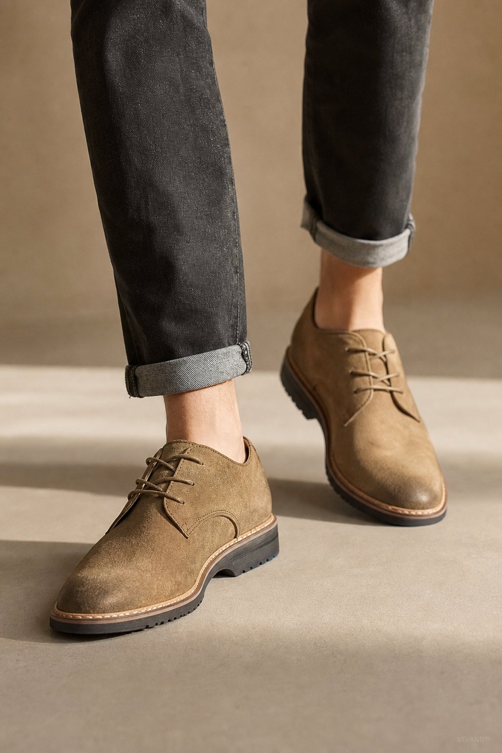 Milan Men's Leather Oxfords — Khaki, banana_republic product shot