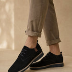 Milan Men's Leather Oxfords — Black, banana_republic product shot