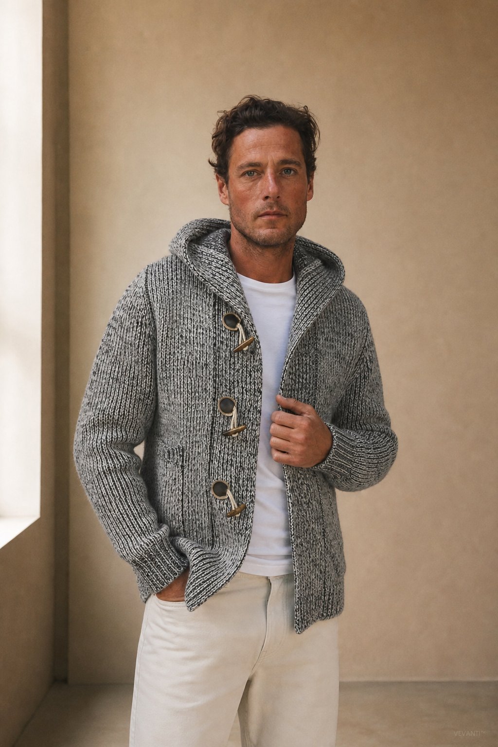 Mountain Lodge Cardigan Hoodie — Gray, banana_republic product shot