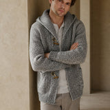 Mountain Lodge Cardigan Hoodie — Gray, banana_republic product shot