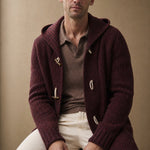 Mountain Lodge Cardigan Hoodie — Wine, banana_republic product shot
