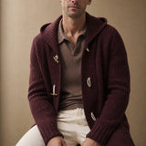 Mountain Lodge Cardigan Hoodie — Wine, banana_republic product shot