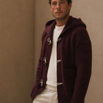 Mountain Lodge Cardigan Hoodie — Wine, banana_republic product shot