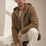 Mountain Lodge Cardigan Hoodie — Camel, banana_republic product shot