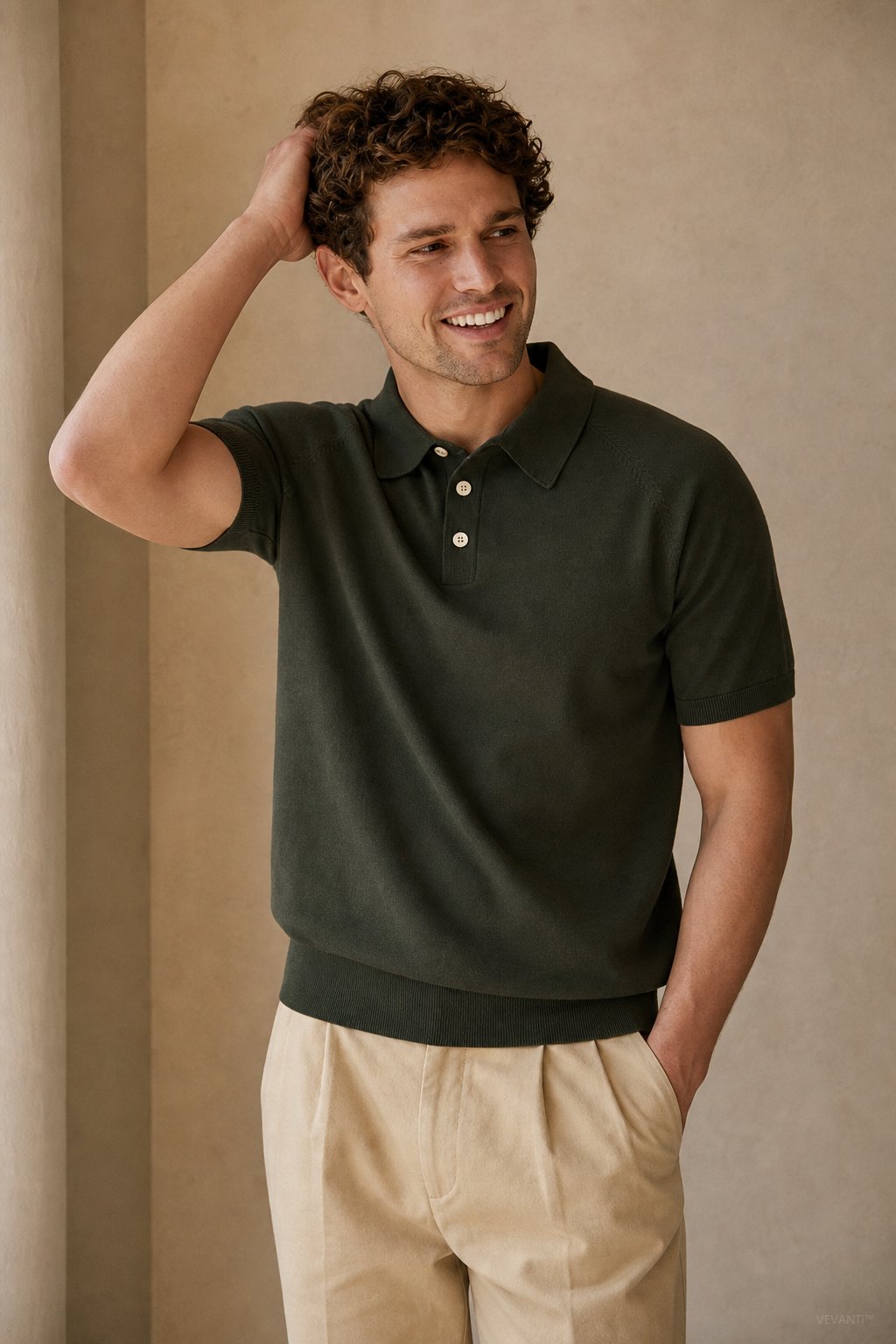 Munich Polo — Pine, banana_republic product shot