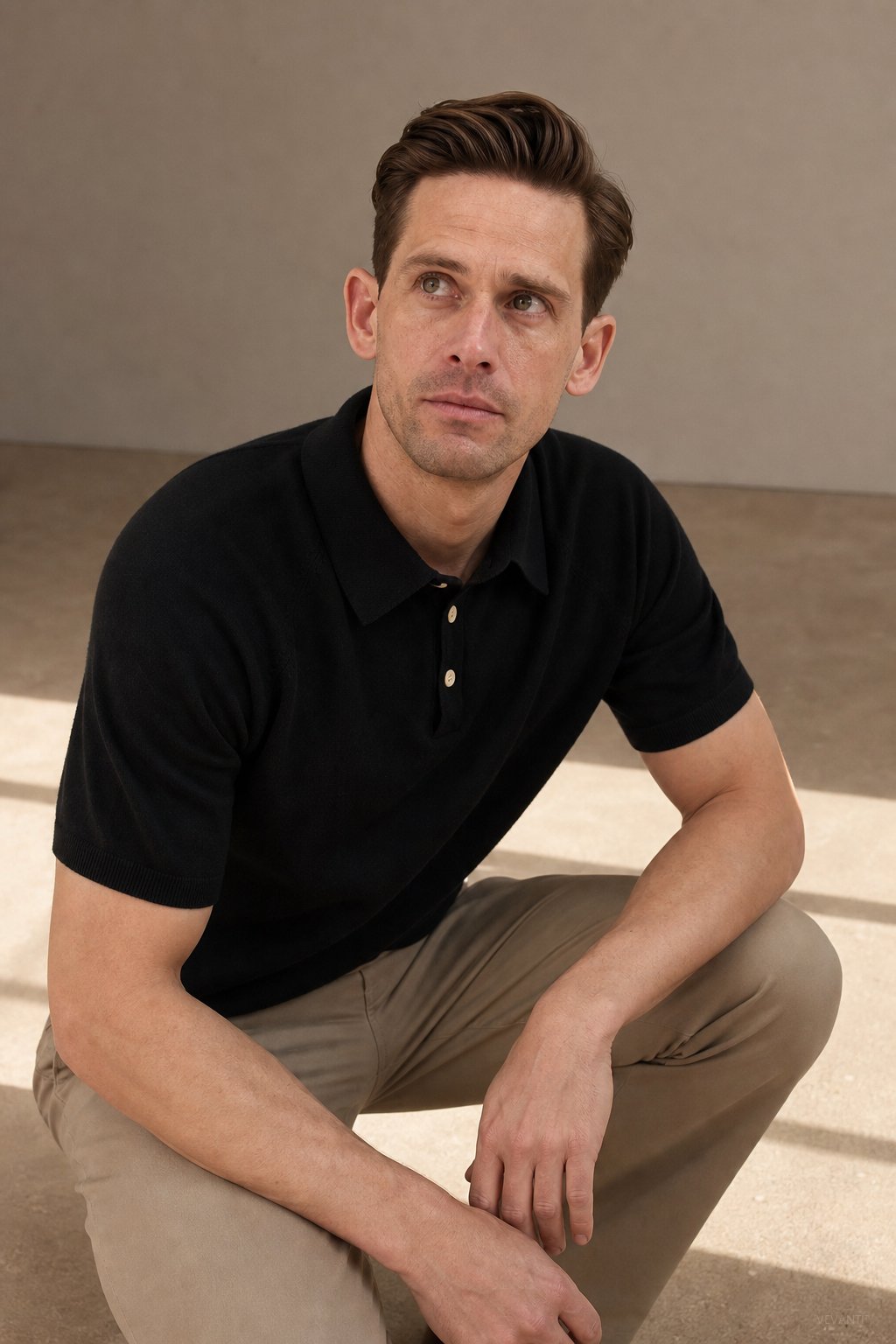 Munich Polo — Black, banana_republic product shot