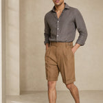 Napoli Cotton Shorts — Khaki, banana_republic product shot