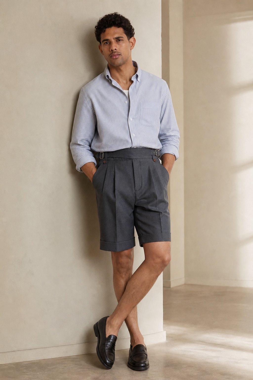 Napoli Cotton Shorts — Gray, banana_republic product shot
