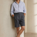 Napoli Cotton Shorts — Gray, banana_republic product shot