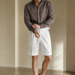 Napoli Cotton Shorts — White, banana_republic product shot