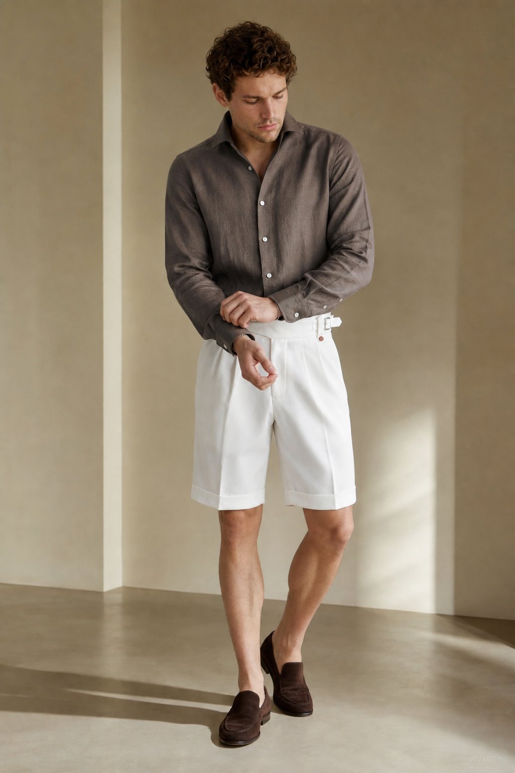 Napoli Cotton Shorts — White, banana_republic product shot