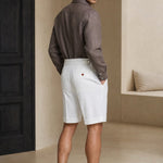 Napoli Cotton Shorts — White, banana_republic product shot