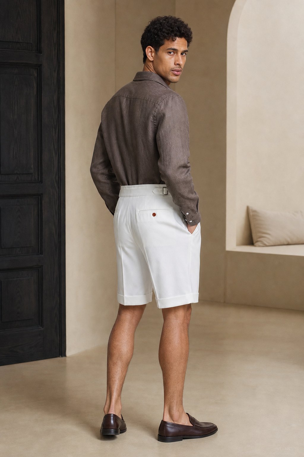 Napoli Cotton Shorts — White, banana_republic product shot
