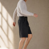 Napoli Cotton Shorts — black, banana_republic product shot