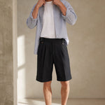 Napoli Cotton Shorts — black, banana_republic product shot