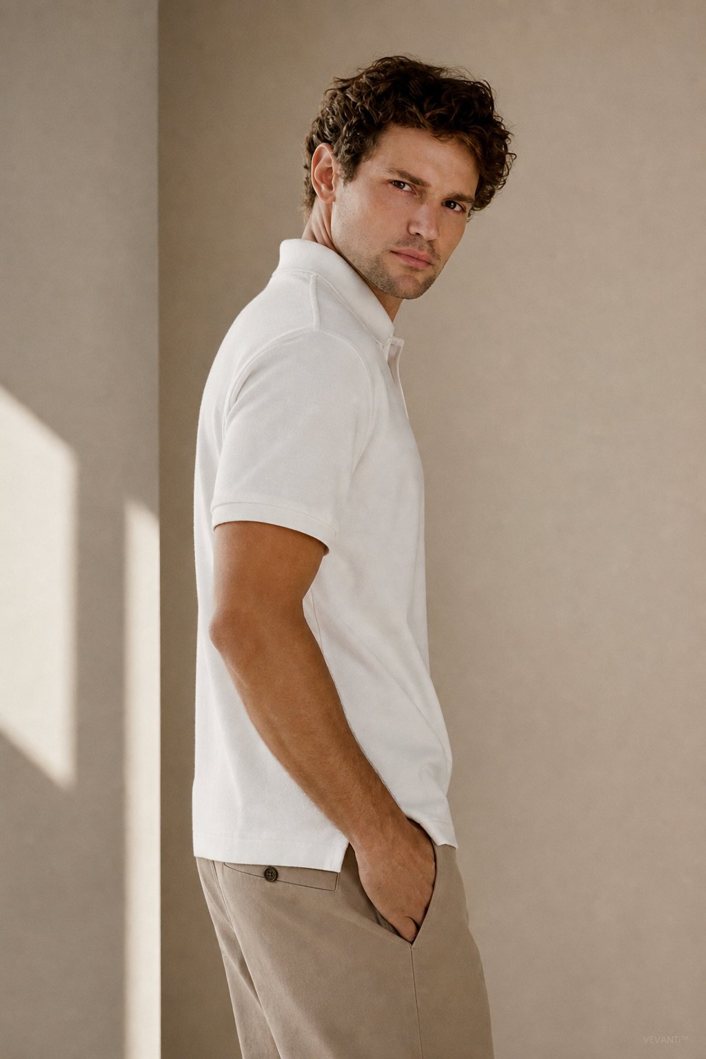 Rosberg Polo — White, banana_republic product shot