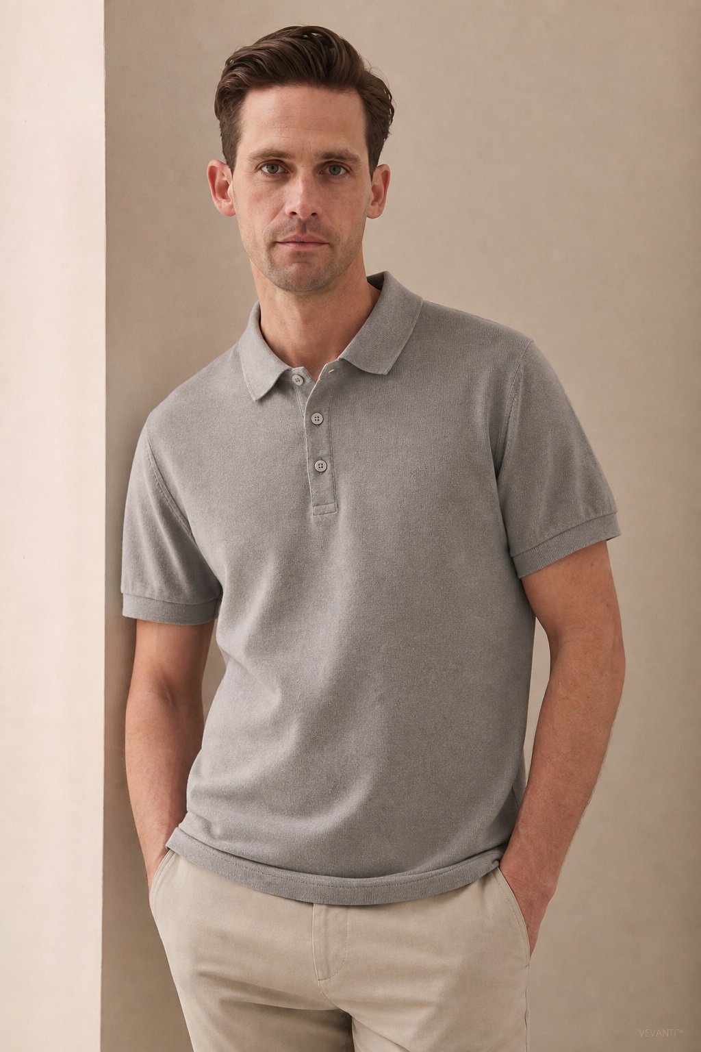 Rosberg Polo — Dark gray, banana_republic product shot