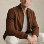 Sable Suede Jacket — Brown, banana_republic product shot