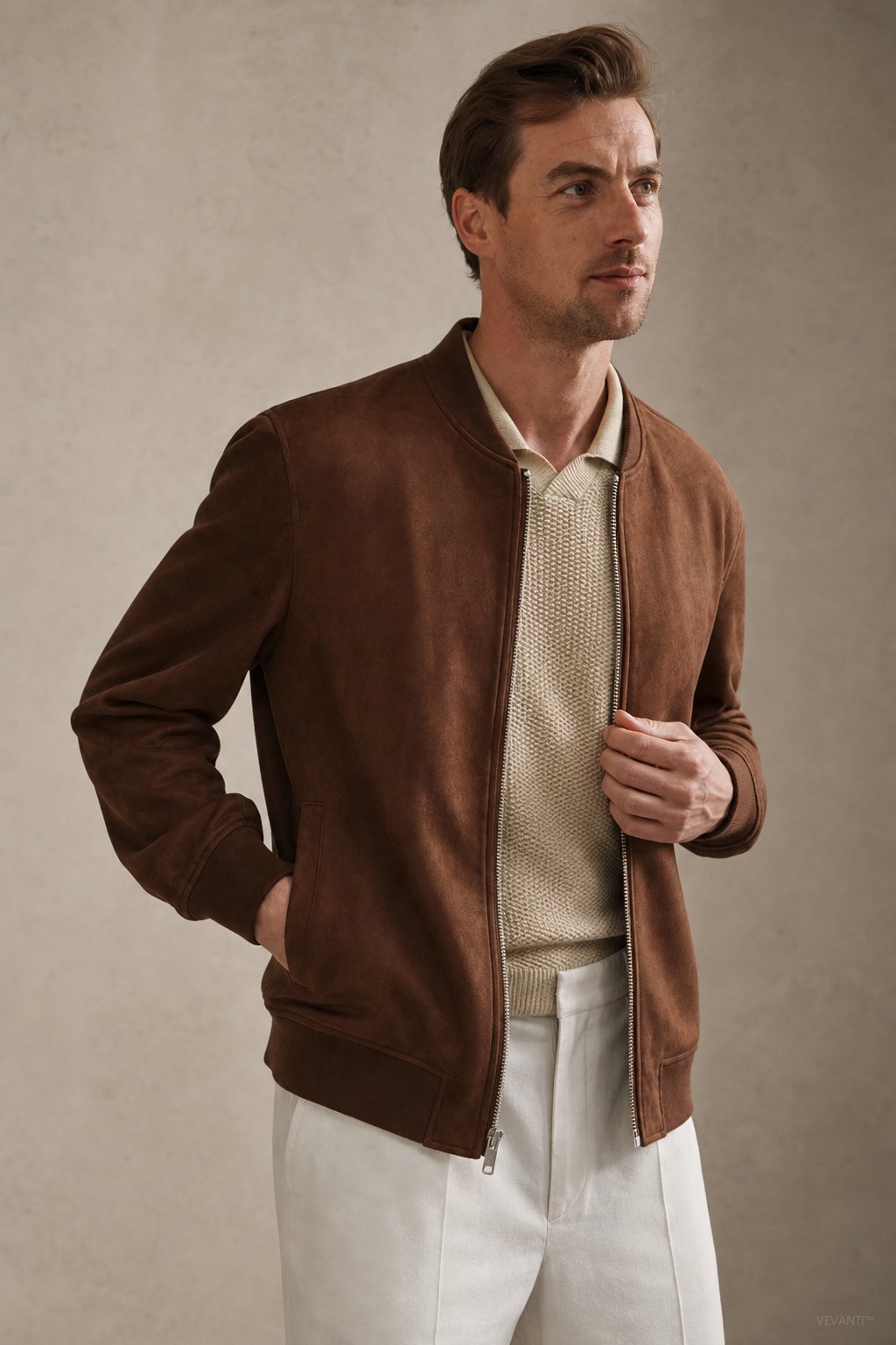 Sable Suede Jacket — Brown, banana_republic product shot