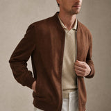 Sable Suede Jacket — Brown, banana_republic product shot