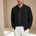 Sable Suede Jacket — Black, banana_republic product shot