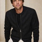 Sable Suede Jacket — Black, banana_republic product shot