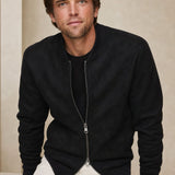 Sable Suede Jacket — Black, banana_republic product shot