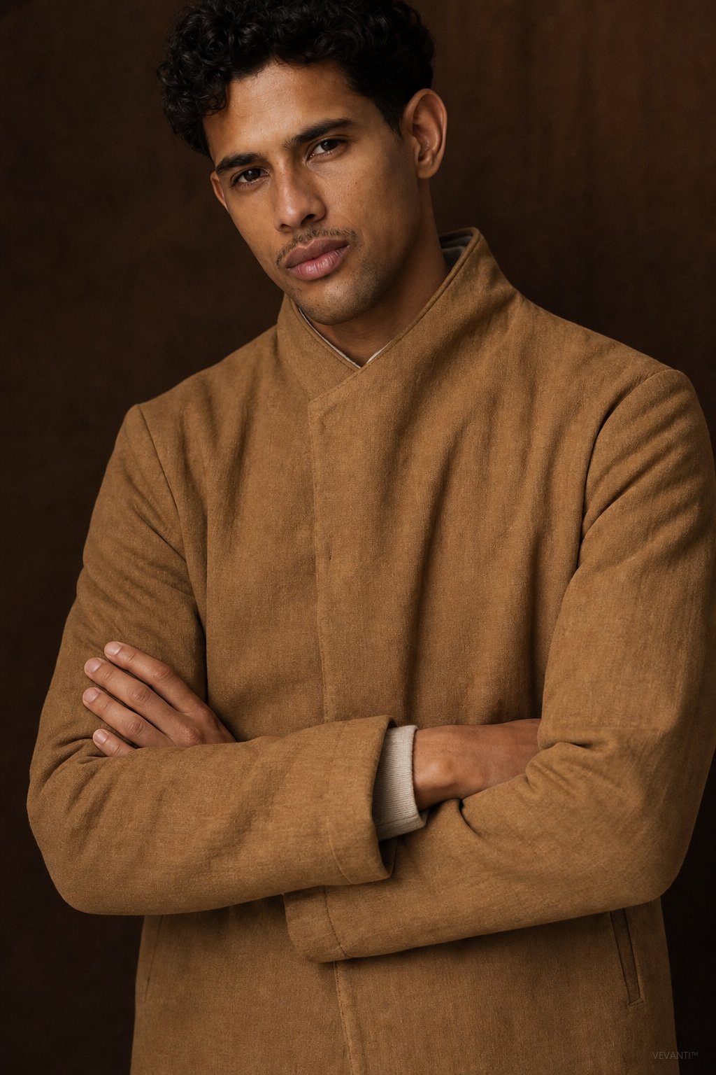 Sakura Padded Overcoat — Camel, br_espresso product shot