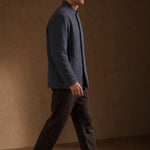 Sakura Padded Overcoat — Navy, br_espresso product shot