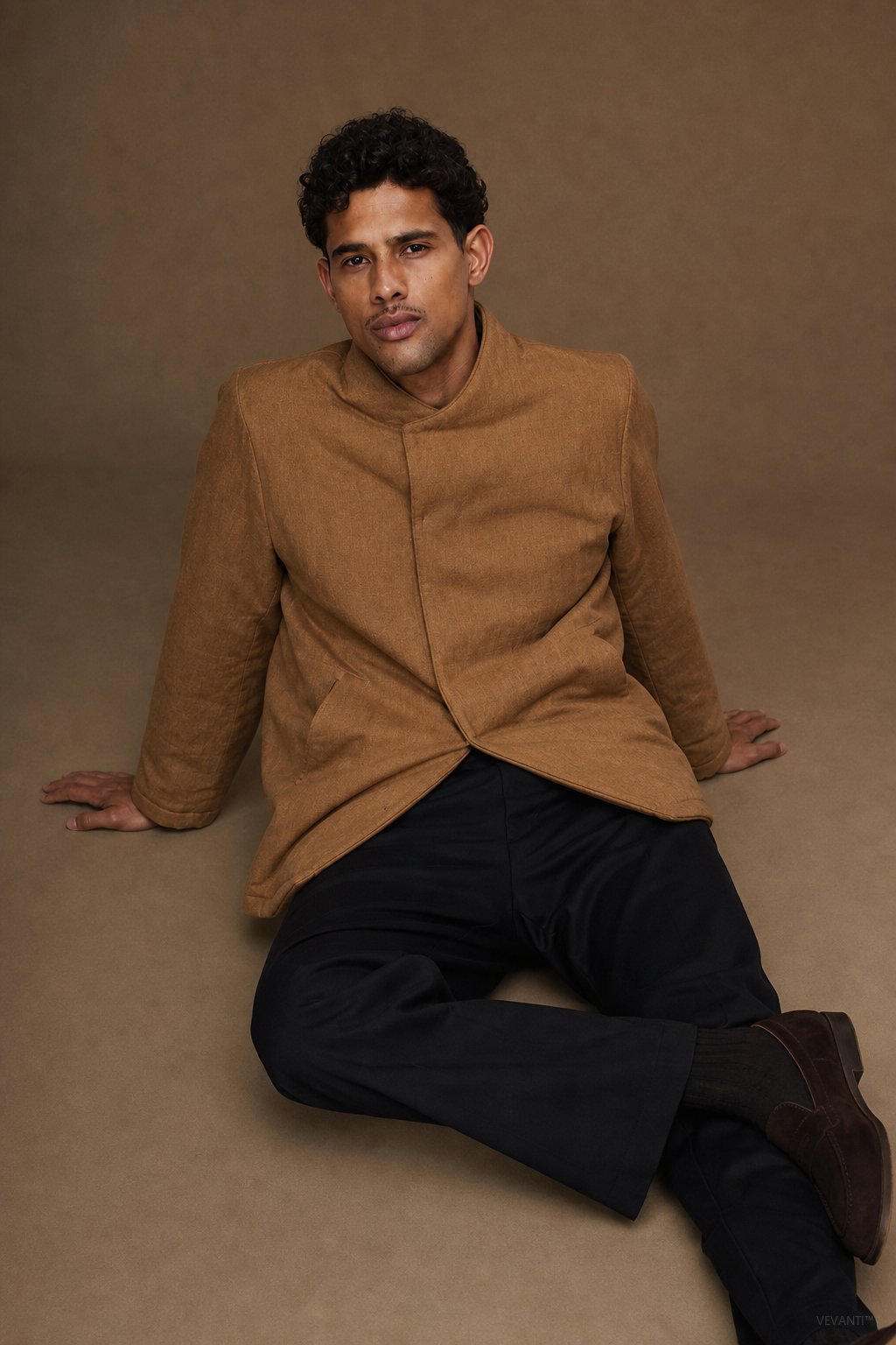 Sakura Padded Overcoat — Camel, br_espresso product shot