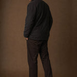 Sakura Padded Overcoat — Black, br_espresso product shot