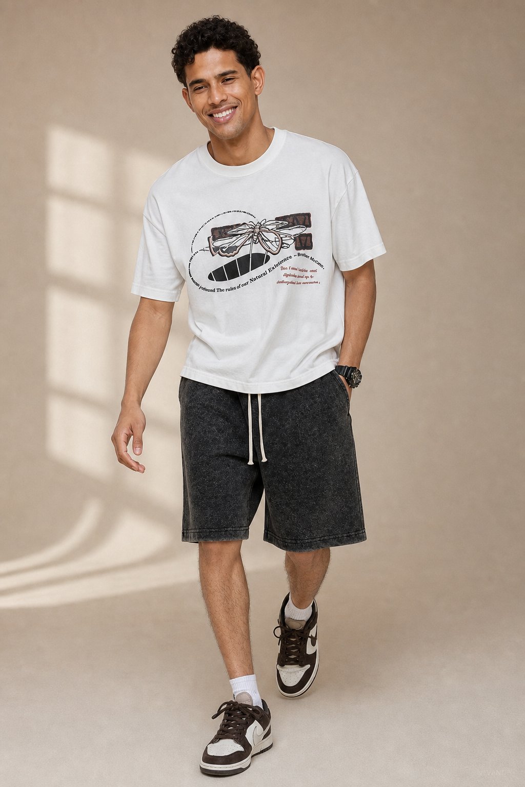 Sakura Summer Shorts — Dusk, studio product shot