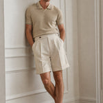 Saville Cotton Shorts — White, banana_republic product shot