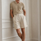 Saville Cotton Shorts — White, banana_republic product shot