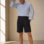 Saville Cotton Shorts — Black, banana_republic product shot