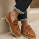 Shaffer Cow Suede Loafers — Brown, banana_republic product shot
