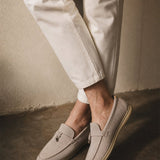 Shaffer Cow Suede Loafers — Crème, banana_republic product shot