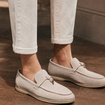 Shaffer Cow Suede Loafers — Crème, banana_republic product shot
