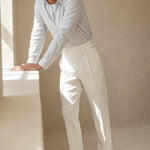 Sorrento Tailored Trousers — White, banana_republic product shot
