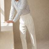Sorrento Tailored Trousers — White, banana_republic product shot