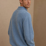 Sorrento Wool Polo Sweater — Blue, banana_republic product shot