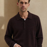 Sorrento Wool Polo Sweater — Burgundy, banana_republic product shot