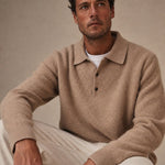 Sorrento Wool Polo Sweater — Camel, banana_republic product shot